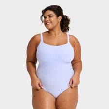 Women's Luxe Stretch Lightly Lined Cami Bodysuit - Auden Blue XXL