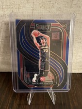 2024-25 Panini Select - Premier Level Zaccharie Risacher #180 Blue (RC)