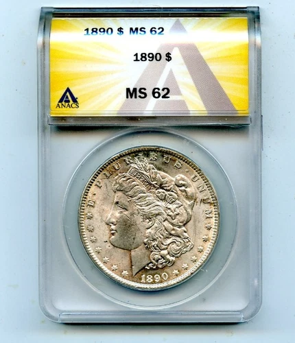 1890 MORGAN DOLLAR MS-62 ANACS!!!