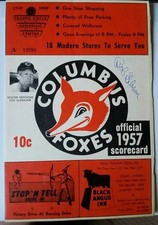 1957 Columbus Foxes Bob Gibson autograph scorecard EARLY HOF rookie signed
