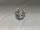 Steuben glass fortune cookie hand cooler