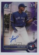 2022 Bowman Chrome Prospect Purple Refractor 187/250 Luis Meza #CPA-LM Auto 0u8i