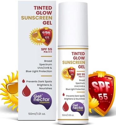 Get Nectar Happiness Tinted Glow Sunscreen Gel Spf 55, 50ml