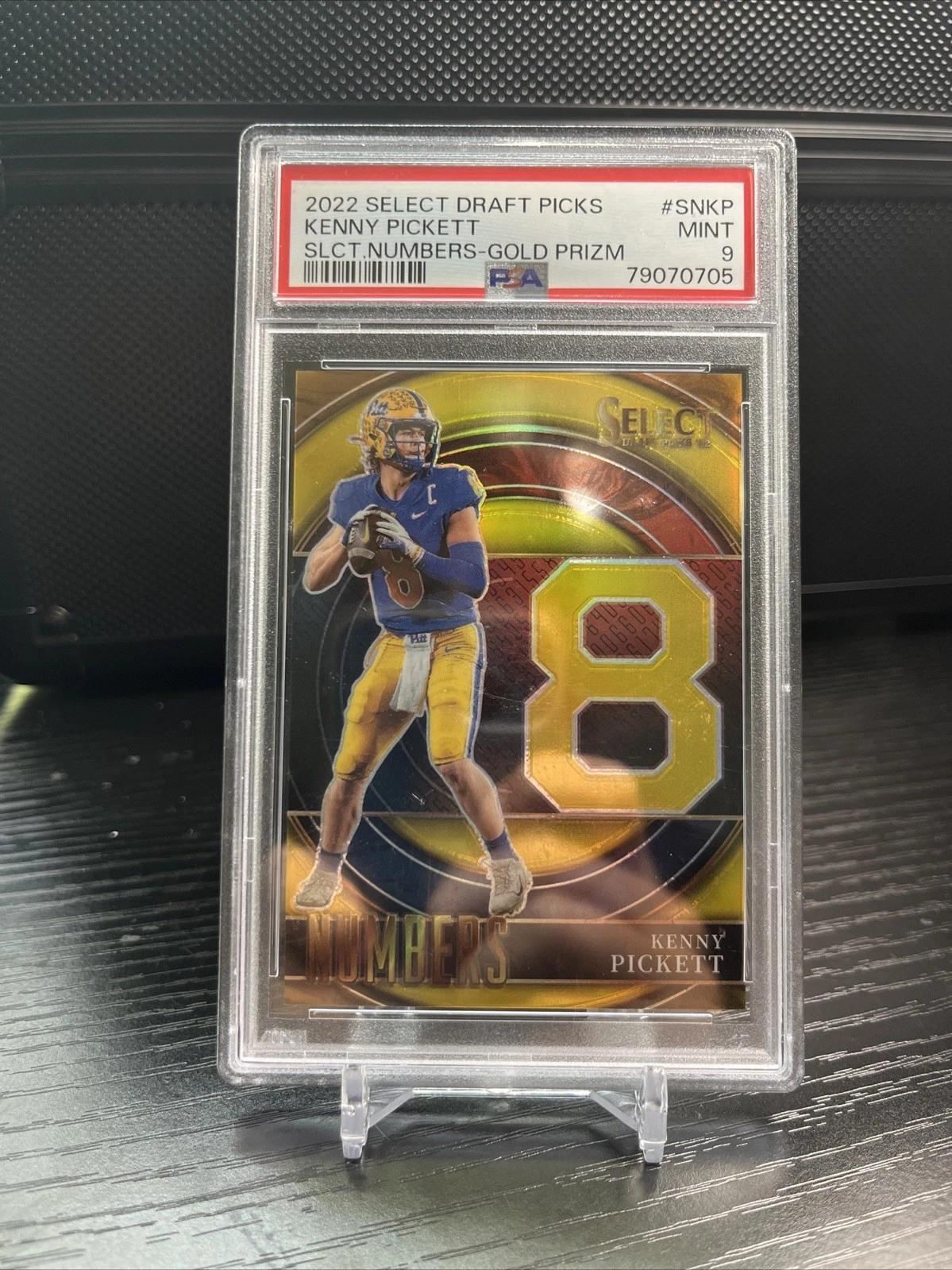 Kenny Pickett Panini Select Draft Picks Select Numbers #SNKP Gold Prizm