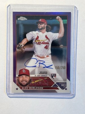 2023 Topps Chrome ALEC BURLESON Purple Refractor RC Rookie Auto Autograph /250