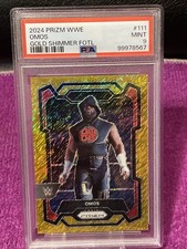 2024 PANINI PRIZM WWE FOTL OMOS #111 GOLD SHIMMER PRIZM SSP# 4/5