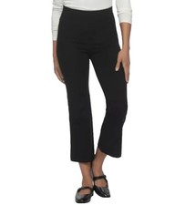 NWT FELINA 1870844 SOLID BLACK TUMMY CONTROL PULL ON PANTS SZ M 8-10  J832