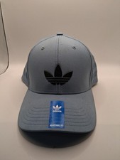 Mens Adidas Originals Beacon Trefoil Snapback Adjustable Cap Hat Stone Grey NWT