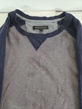 Banana Republic Men's L Waffle Knit Thermal Shirt Navy Raglan Sleeve Cas