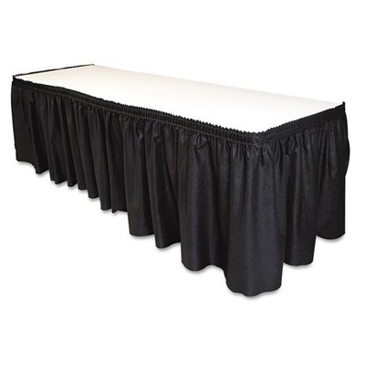 Tablemate  Table Set Linen-Like Table Skirting, 29 x 14ft, Black