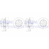 2X Delphi Bremsscheiben 240Mm Voll Vorne Passend FÜR Ford Courier Escort Fiesta