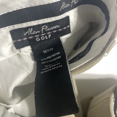Alan Flusser Herren Plissee Bündchen Golfhose 36 x 29 bügelfrei beige Neu mit Etikett - Bild 11 von 11