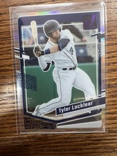 2023 Panini Chronicles #6 Tyler Locklear Clearly Donruss Purple #/25