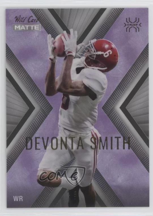 2021 Wild Card MATTE X-Plode White - Purple X DeVonta Smith Rookie RC 1az7