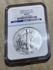 NGC 2008 MS 69 EARLY RELEASES 1 OZ. FINE SILVER EAGLE $1 WALKING LIBERTY COIN