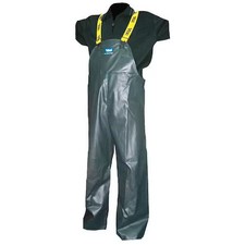 Viking 4110P-Xxl Rain Bib Pants, Polyester, Pvc, 33 In Inseam, Green, Size 2Xl