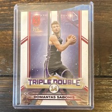 Topps Three Triple Relic Autographs Red /5 TRA-DS Sabonis Kings Auto
