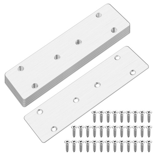 50-Pack 2.36" Black Mending Plate For Wood, Stainless Steel Straight Mending Plates Heavy Duty Metal Brackets For Brace Furniture Fence Bookcase - View #7