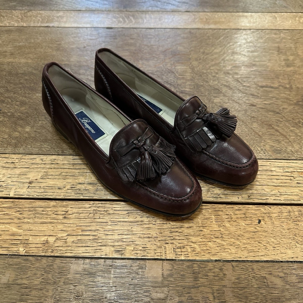 COLE HAAN BRAGANO LEATHER KILTIE TASSEL LOAFERS MENS SIZE 8  display picture 1