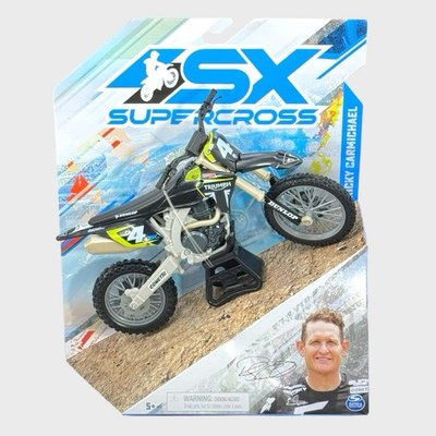 #ad #ad SX Supercross RICKY CARMICHAEL Triumph TF 450 Moto Motorcycle Diecast 1:10 Scale $28.00