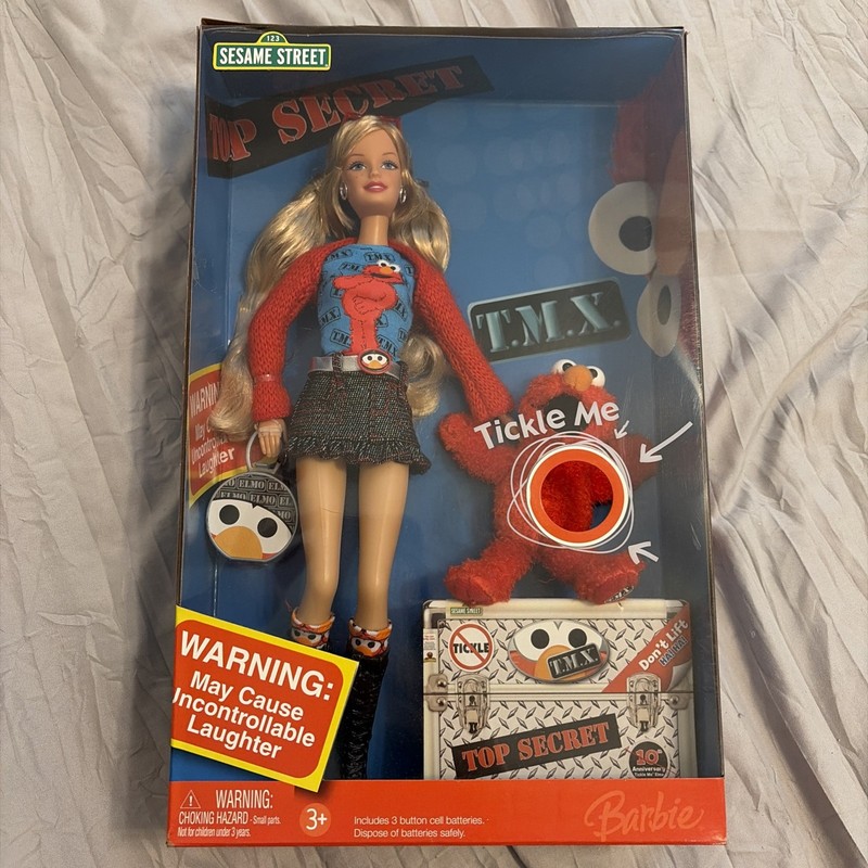 Sesame Street Barbie Doll Tickle Me Elmo Mattel K5499 2006 New In Box