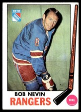 1969-70 Topps Hockey Card Bob Nevin New York Rangers #40 EX