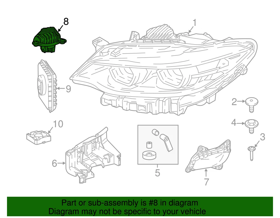 Módulo Drl genuino BMW 2018-2023 M2 230i 230i xDrive M240i M240i 63-11-7-494-851 Foto 2 de 2