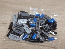 LEGO ACCESSORIES SMALL MISCELLANEOUS PIECES. GREY BLACK BLUE. SOUS BLISTER 