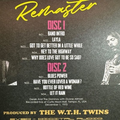 DEREK AND THE DOMINOS / SOUL MATES TWIN FLAMES Remaster (2CD) | eBay