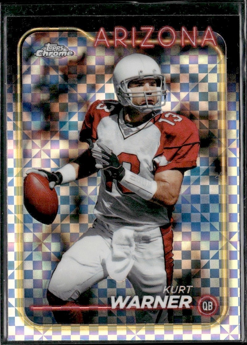 2024 Topps Chrome Kurt Warner #1 X-Fractor Arizona Cardinals Football