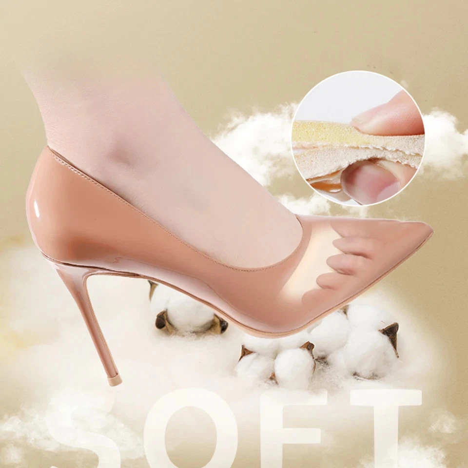 8 Pcs Toe Pads for High Heels Shock Absorbing Five Toe Forefoot Cushion Socks - Image 3 of 4