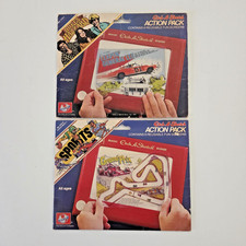 Vintage 1981 ETCH A SKETCH Reusable Screens DUKES of HAZZARD SPORTS Ohio Art