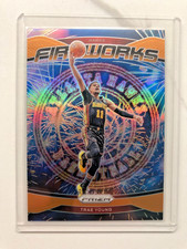 24-25 panini prizm basketball fireworks trae young orange prizm /49