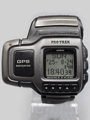 Reloj digital Casio Pro Trek PRT-1GPJ GPS navegación 1999 vintage Japón raro - Imagen 1 de 4
