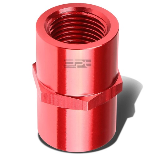 3/8" NPT Aluminum Tee Fitting Adapter | Anodized Red Finish For Custom Fluid Lines - Automotive & Racing