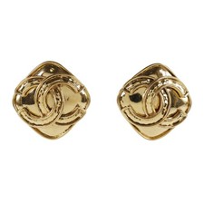 Chanel Coco Mark Earrings Women Gold One Size 580237