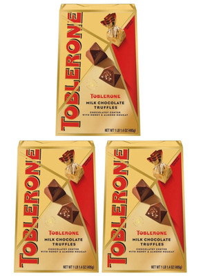 Toblerone Milk Chocolate Truffle Honey & Almond Nougat, 17.4 oz 3pc total 52 oz