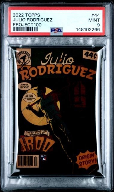 JULIO RODRIGUEZ * PSA 9 * 2022 TOPPS PROJECT 100 x DANIEL JACOB HORINE ROOKIE 44 view 3