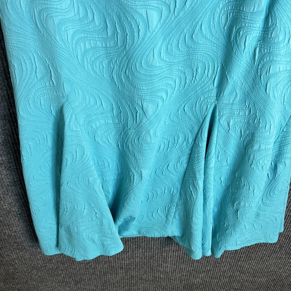 Vestido Gabby Skye Mujer Texturizado Talla 20W Azul Manga Corta Elastizado Informal Foto 3 de 4