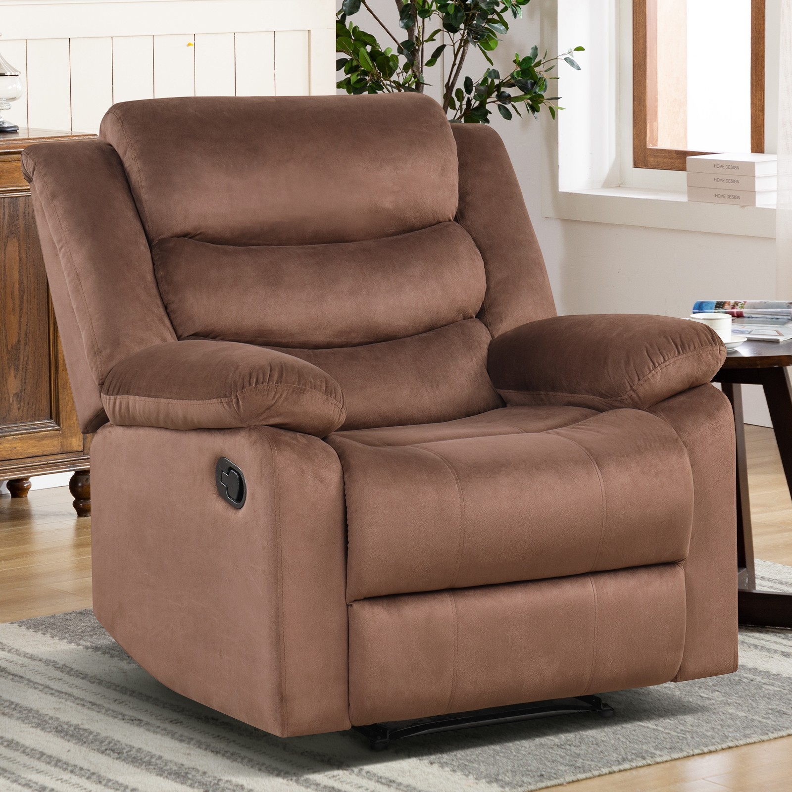 EBELLO Modern Comfort Reclining Chair Breathable Fabric Manu