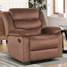 EBELLO Modern Comfort Reclining Chair Breathable Fabric Manual Recliner Chair