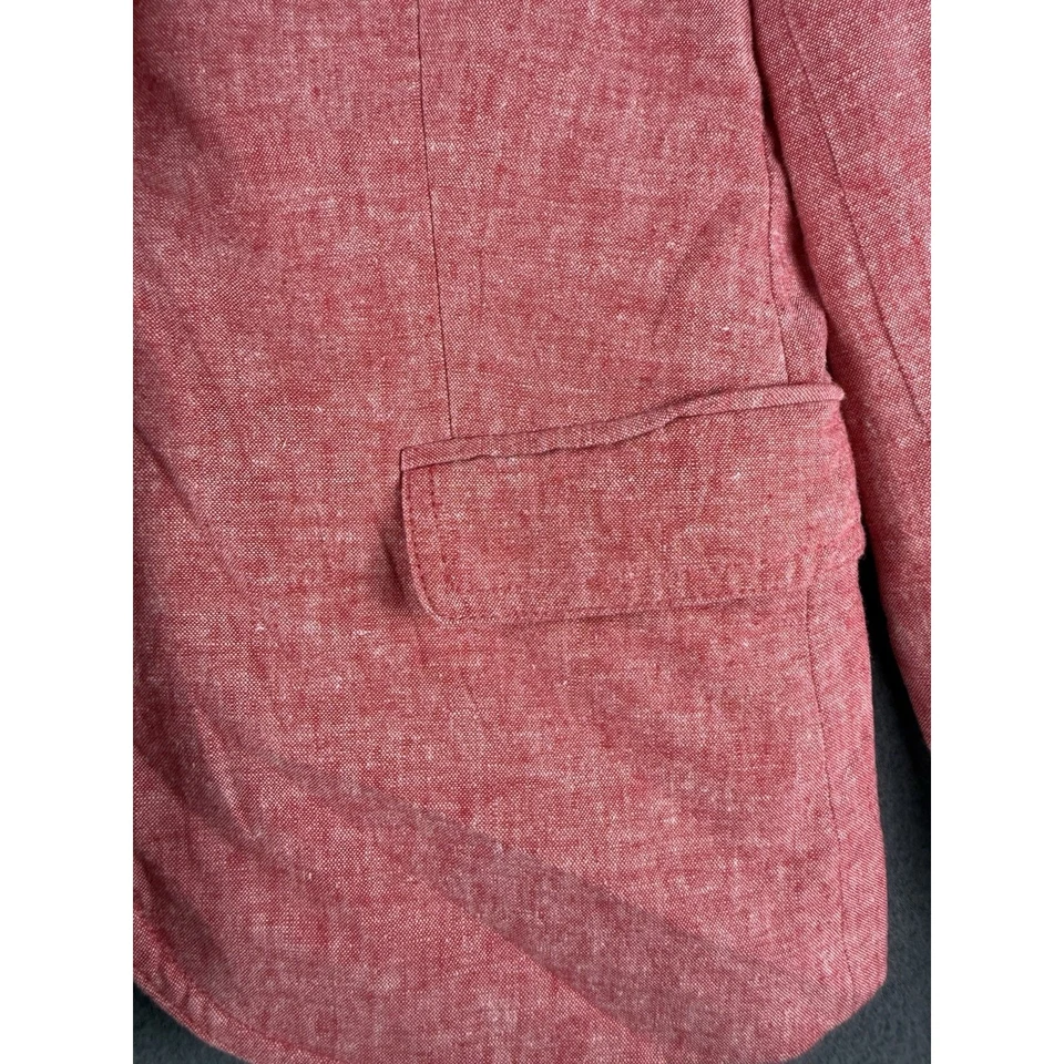 J. Blazer para mujer Crew jaspeado rosa rojo mezcla de lino Academia Schoolboy talla 8 Foto 4 de 4