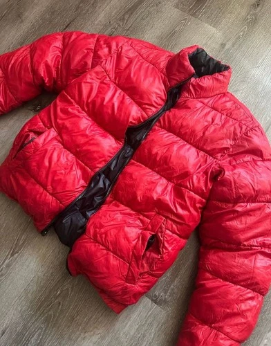 Guess Red and Black Puffer Jacket image 2