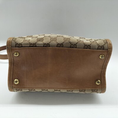 Authentic GUCCI gg canvas shoulder bag 110292 001998 canvas