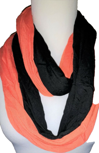 Cincinnati Football Team Color orange and black soft interlock infinity scarf - Picture 1 of 2