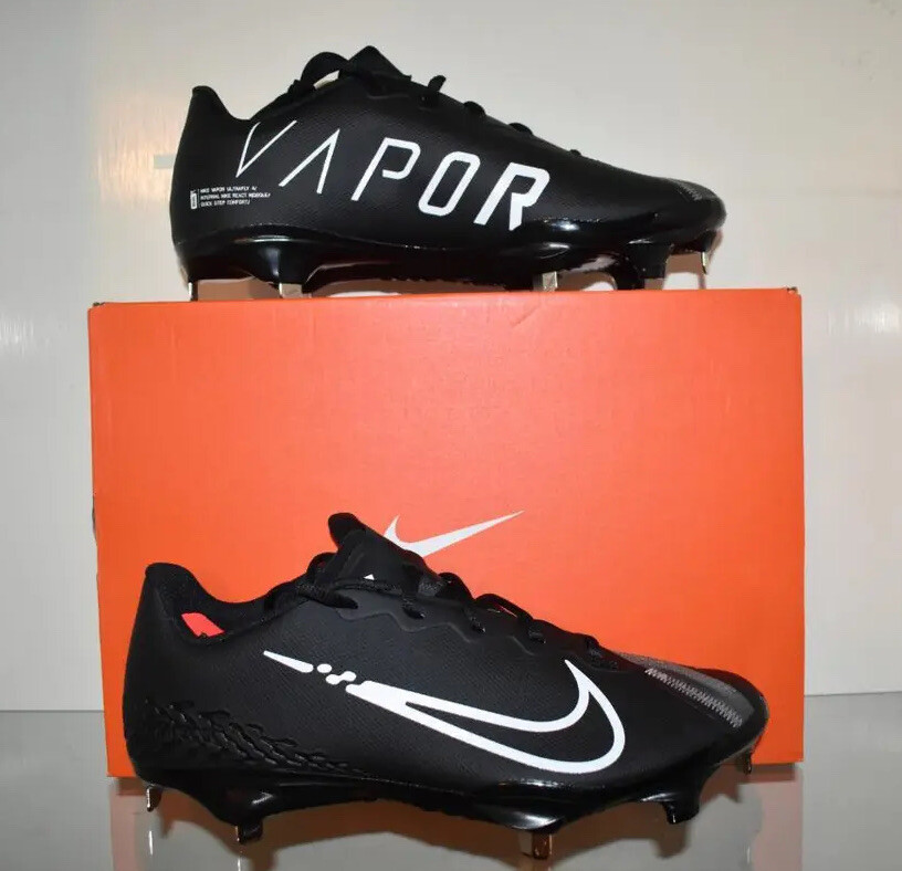 Nike Men's React Vapor Ultrafly Elite Baseball Cleats DA0701 001 Black NIB