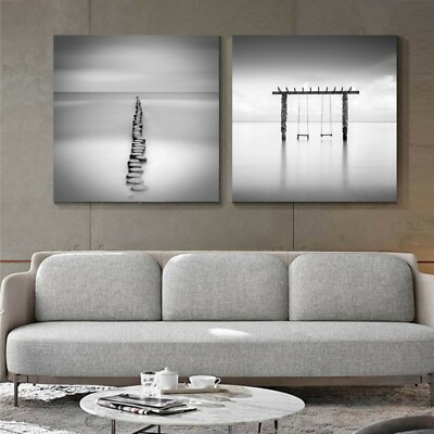 XL LEINWAND BILD-SET BIS 200x95x5 MINIMALISTISCHES NATUR WANDBILD GRAU MODERN 