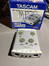 Tascam US-122L USB 2.0 Audio/MIDI Interface- No Cables - Tested - with box