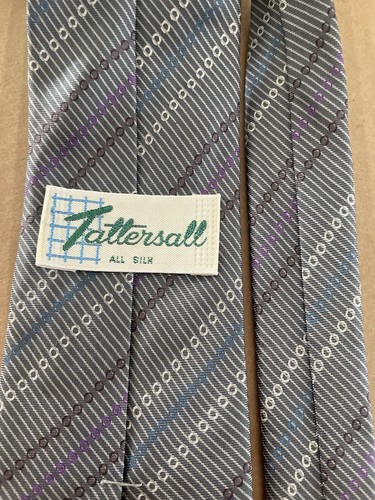 Vintage Tattersall London Mens Tie Necktie 100% Silk Classic Elegant Versatile - Picture 2 of 7
