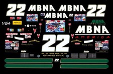  22 Randy LaJoie MBNA Pontiac 1995 1/64th HO Scale Slot Car Waterslide Decals